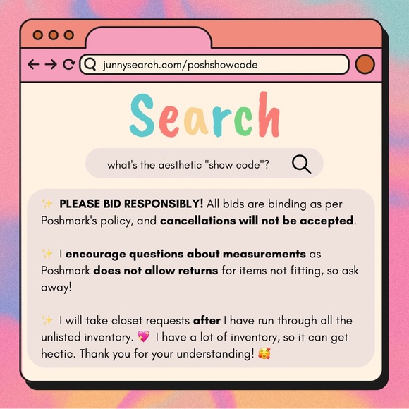 🚨💓JUNNY’S LIVE SHOW POSH SHOW CODE! 💗🚨 - Picture 2 of 5